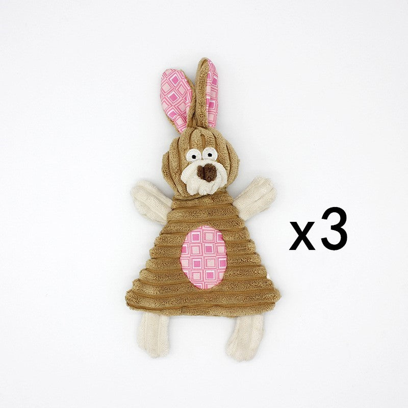 Pet Toy Donkey Shape Corduroy Chew Toy For Dogs