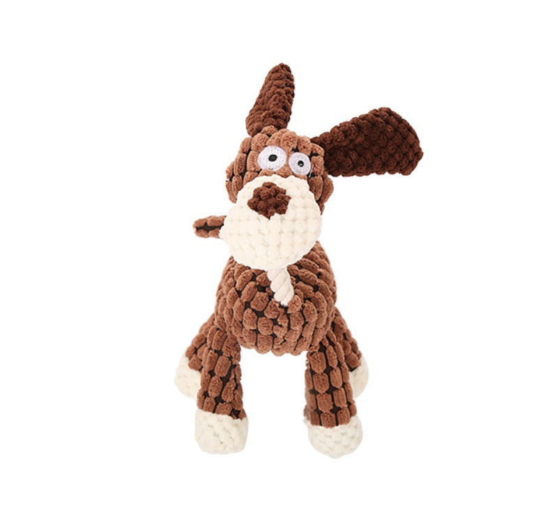 Pet Toy Donkey Shape Corduroy Chew Toy For Dogs