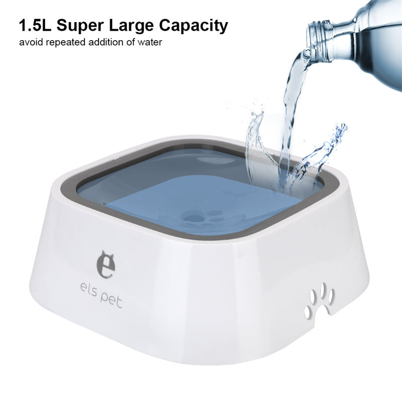 1.5L Cat Dog Water Bowl Carried Floating Bowl