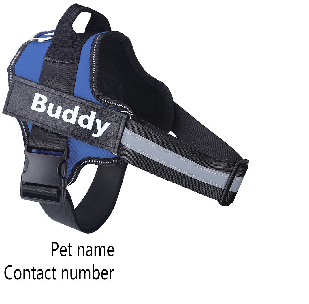 Personalized Reflective Breathable Adjustable Pet Harness Vest